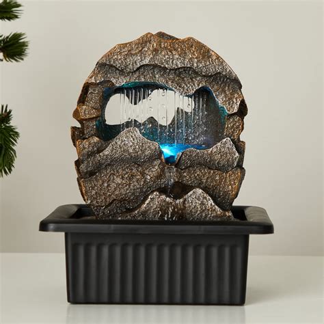 Home Centre Corsica Brown Textured Polyresin Electrical Cave Water ...