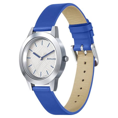 Buy Online Sonata Splash White Dial Women Watch With Leather Strap ...