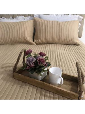 Buy Belleven Basic Pickstitch Cotton Bedspread- Beige Online