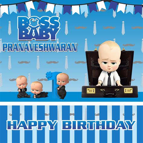 Boss Baby Theme Square Backdrop | Birthday party decoration online ...