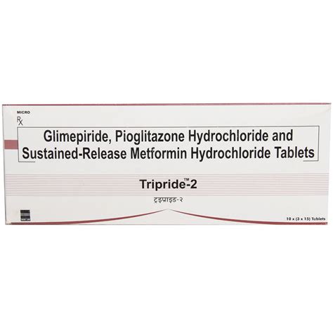Tripride-2 Tablet ஹிந்தியில் பயன்கள், நன்மைகள், பக்க விளைவுகள், விலை in ...