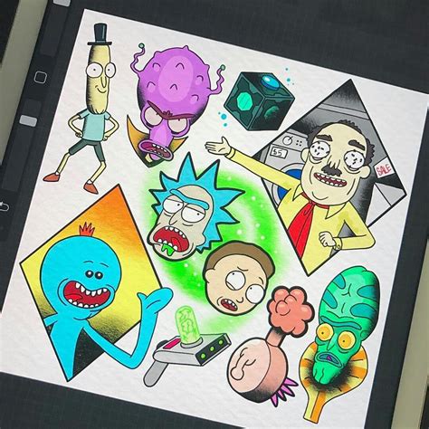Drawing Rick And Morty Characters - Surrealist Drawing Techniques