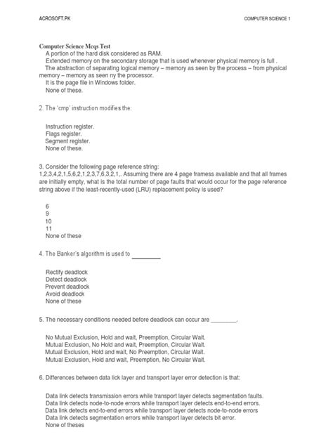 Image result for Computer Science Test Questions