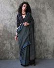 Buy Gazal Handblock printed Cotton Saree | Sarees for women