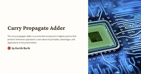 Carry Propagate Adder