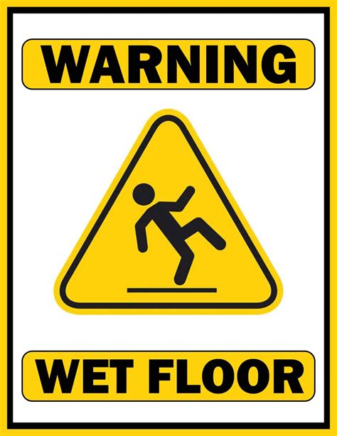Free Printable Wet Floor Signs Templates [PDF] Caution
