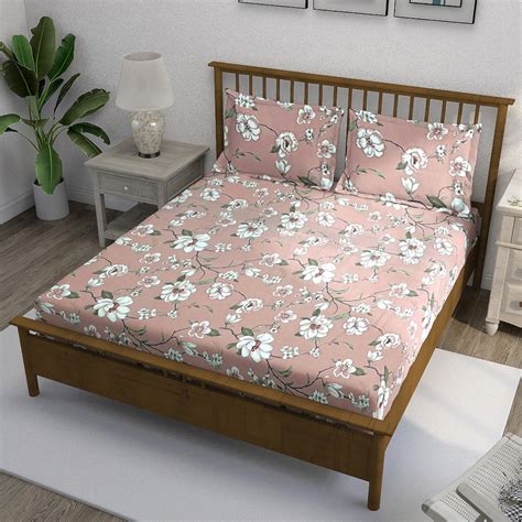 210 TC-Pure Cotton King Bedsheet with 2 Pillow Covers – swayamindiastore