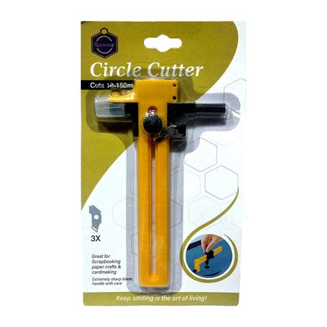Circle Cutter 10mm to 150mm Circle Cuts with 3x Blade - EasySpares.in