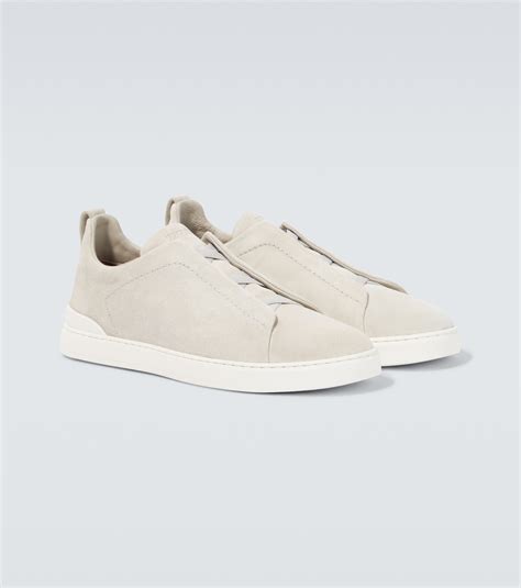 Triple Stitch suede sneakers in white - Zegna | Mytheresa