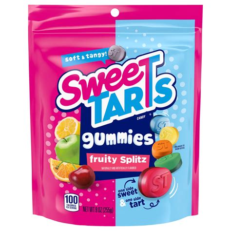 SweeTARTS Gummies Fruity Splitz, Cherry & Grape Candy, Sweet and Tart ...