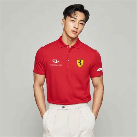 Charles leclerc x Ferrari Collar Tshirt – Getsetwear