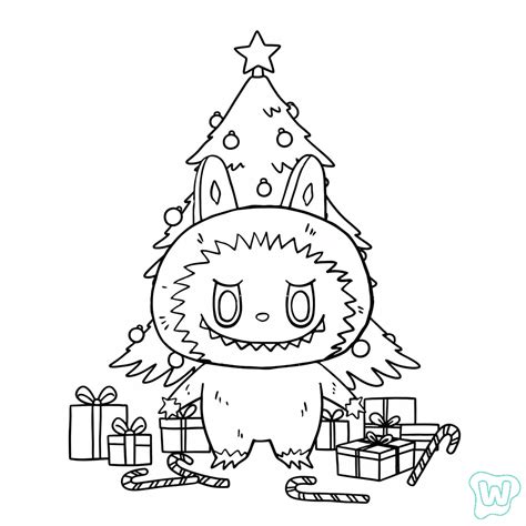 36 Labubu Christmas Coloring Pages - Holiday Pages