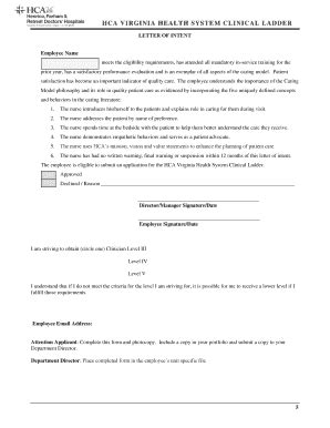 Nursing Clinical Ladder Letter Of Intent - Fill and Sign Printable ...