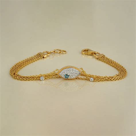 Evil Eye Gold and Diamond Bracelet – MOI - Boutique Everyday Luxury