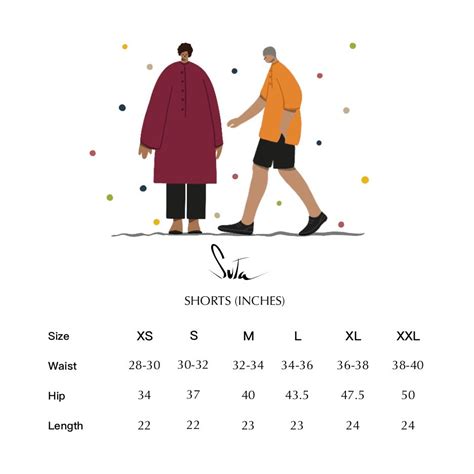 Size Chart Shorts