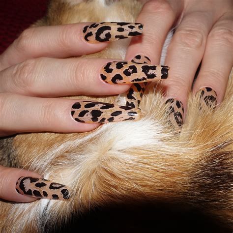 Cheetah Cross Nail Designs