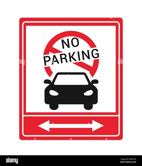 No parking sign icon clipart. No parking car symbol clip art in red ...