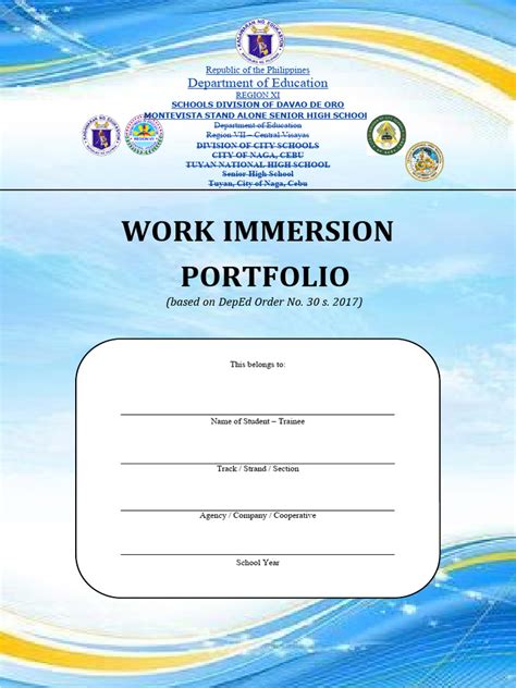 Work Immersion Portfolio Example 的图像结果