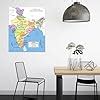 wallpics India Map Fully Waterproof Vinyl Sticker Poster (12X18 inches ...