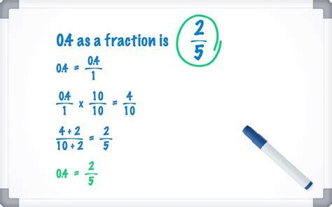 0.4 as a Fraction - Decimal to Fraction