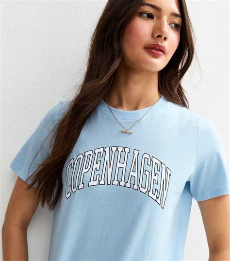 Blue Copenhagen Slogan Print T-Shirt | New Look