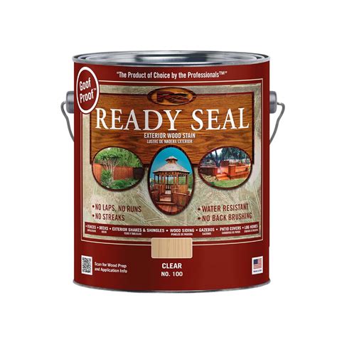 Ready Seal 100 Clear, 1-Gallon Exterior Wood Stain and Sealer, 1 Gallon ...