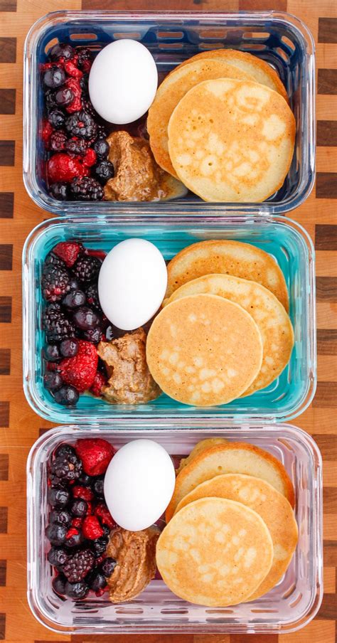 Paleo Pancake Breakfast Meal Prep Bowls - Smile Sandwich