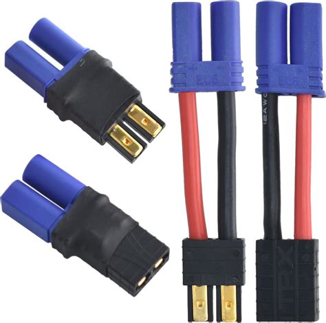 Amazon.com: Quthort 2 Pairs RC LiPo Battery Connector Adapter Compatible with TRX/Traxxas Lipo ...