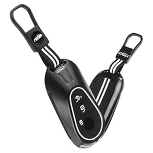 AUTODIFY Premium Luxury Metal Matte Black Alloy Car Key Cover & Silicon ...