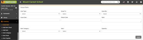 How to Issue Item? - Smart School : School Management System by QDOCS