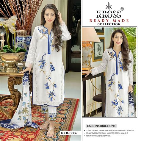 3006 Kross Kulture Georgette Pakistani Readymade Suits – Kavya Style Plus