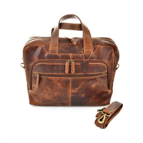 Leather Briefcase Kion 3880_kara, Brown