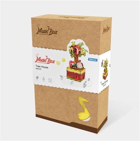 Buy Robotime Tree House Hand Crank 3D Wooden Music Box Kit Online at ...