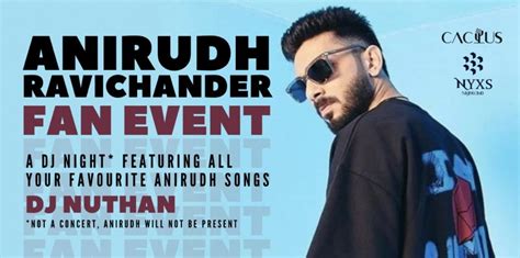 Anirudh Ravichander DJ Fan Event, Chapter6 - The Club, Dine in ...