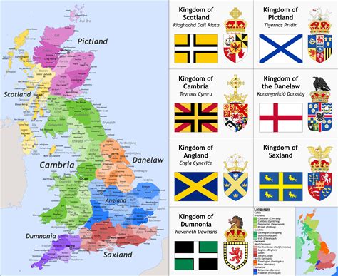 [OC] The Seven Kingdoms of Britain (redux) : r/imaginarymaps