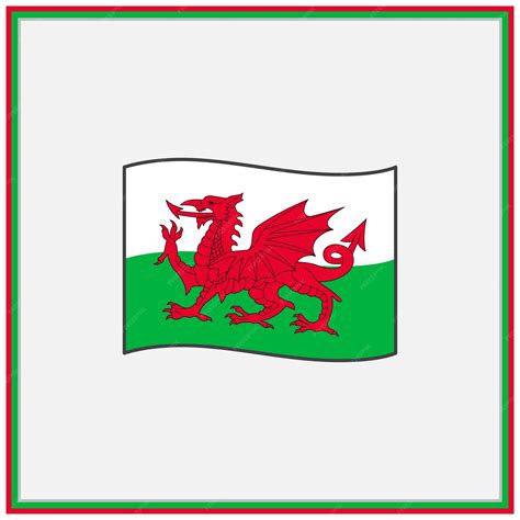 Premium Vector | Wales flag cartoon vector illustration flag of wales ...