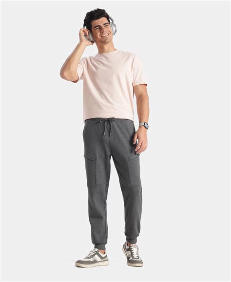 Buy Super Combed Cotton Rich Regular Fit Jogger with Zipper Pockets ...