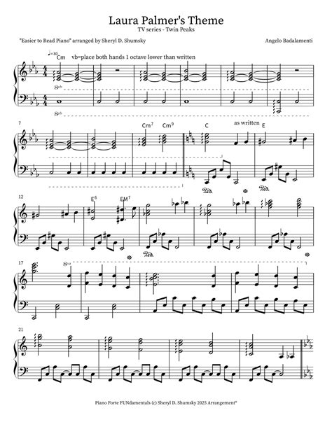 Laura Palmer's Theme (arr. Sheryl D. Shumsky) by Angelo Badalamenti ...