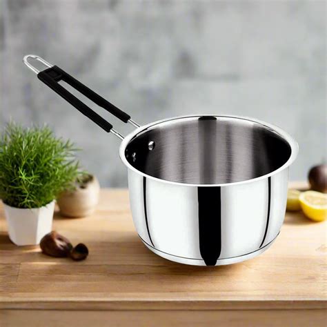 Saucepan With lid - Encapsulated Base Stainless Steel Cookware ...