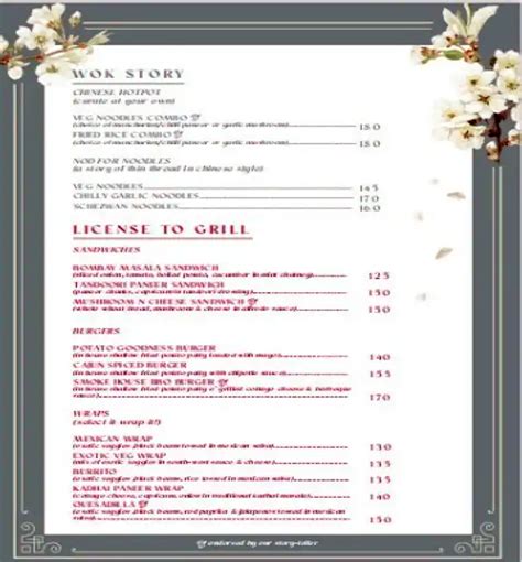 Menu at Butter Story Bakery, Lucknow