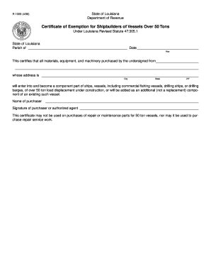 1998 Form LA DoR R-1009 - Blank Fillable Template | Fill Out, Print ...