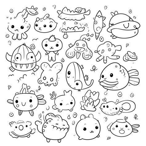 Cute Kawaii Animals Coloring Pages Fox Coloring Pages