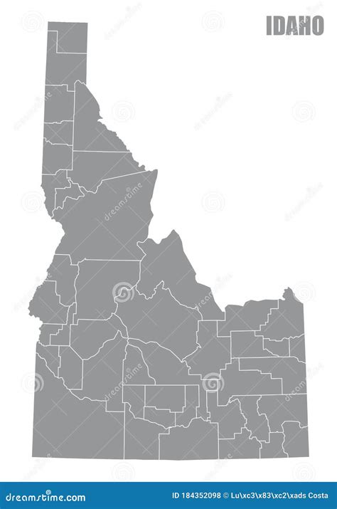 Idaho Counties Vector Map Royalty-Free Stock Photography ...