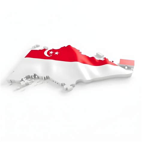 Singapore map flag concept illustration design | Premium AI-generated image