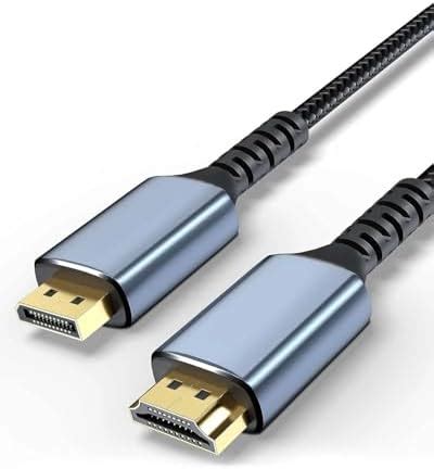 Displayport To Hdmi Cable Converter, 4K@60Hz Braided Dp To Hdmi Adaptor ...