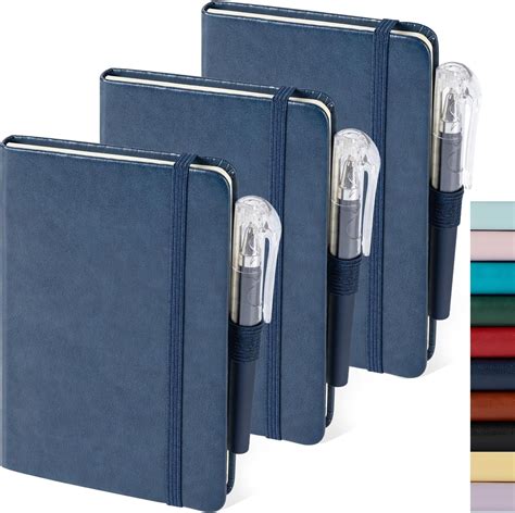 NIRMIRO Pocket Notebook Journals, 3 Pack Mini Small Notebooks for Work ...