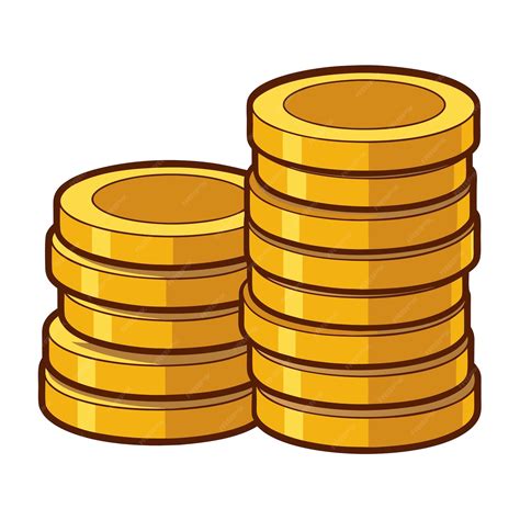 Stack of gold coins clipart vector art and illustration | Premium AI ...