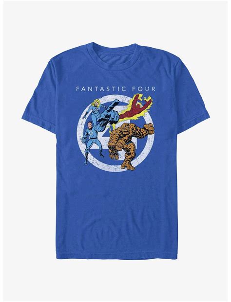 Marvel Fantastic Four Team Four Front T-Shirt - BLUE | Hot Topic