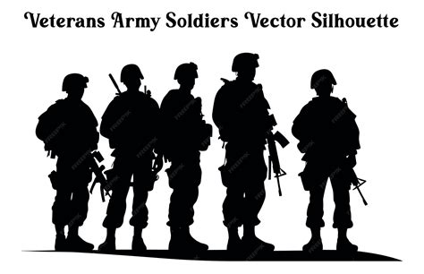 Premium Vector | Set of veterans army soldiers vector silhouettes army soldiers vector clipart ...