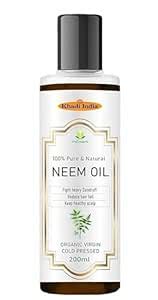 Buy Khadi 100% Pure Neem Oil Coldpressed Carrier Oil, 200 ml Online at ...